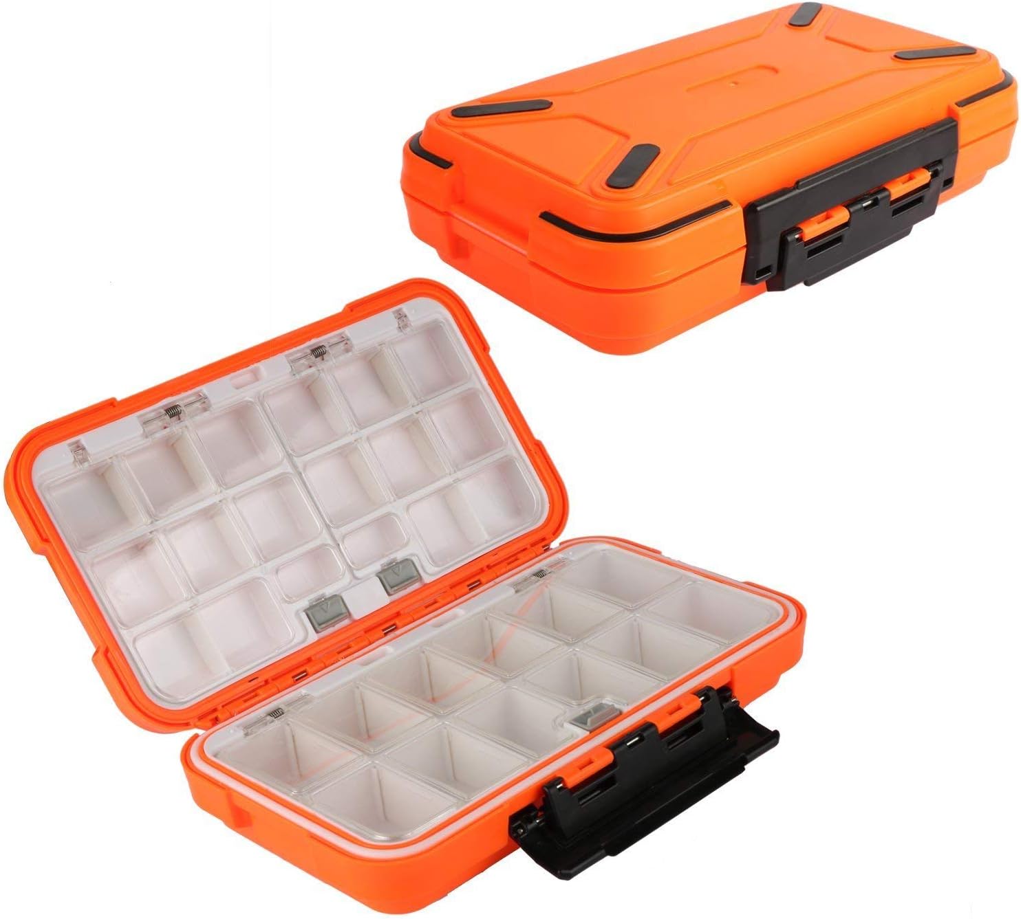 Fishing Lure Boxes, Waterproof Portable Tackle Box Organizer With Storing Tackle Set Plastic Storage - Mini Utility Lures Fishing Box, Small Organizer Box (Storage-O-M)