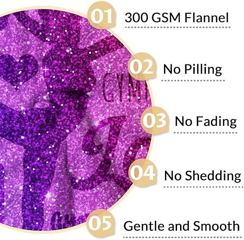 Miniatura 4 de Manta de gimnasia personalizada con nombre, suave, mullida y cálida, manta de tamaño individual de 60 x 80 pulgadas, para cama, sofá y sala de