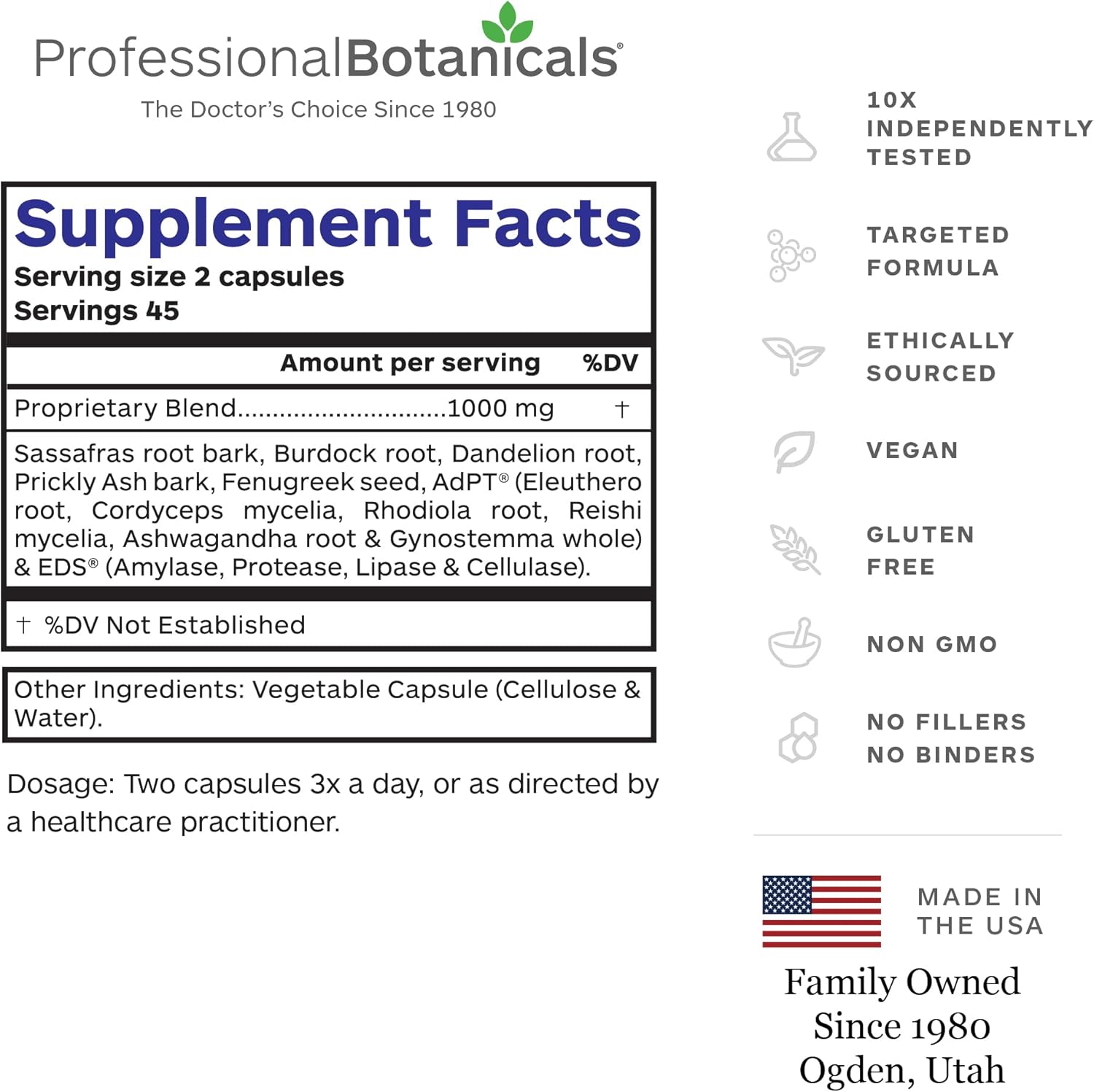 Professional Botanicals Lymph Detox – Clinically Formulated Lymphatic Drainage & Cleanse Support | Natural Herbal Detox Supplement for Lymphatic System Health