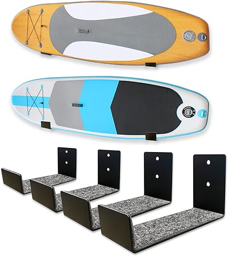 Dobures Snowboard Wall Mount Display,Ski Rack, Indoor Skateboard Storage Metal Shelf Brackets, Home and Garage Surfboard Storage Rack