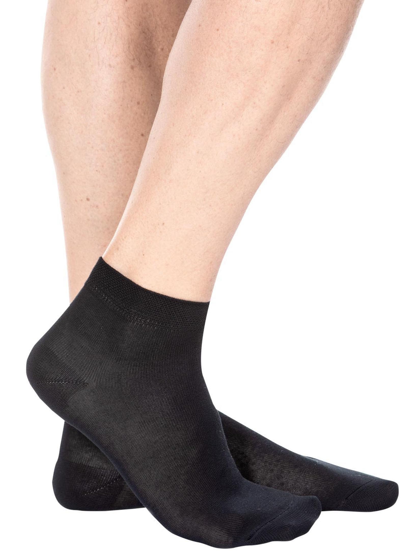 Lot de 6 paires de chaussettes courtes pour homme et femme, en coton fil d'Écosse, respirantes
