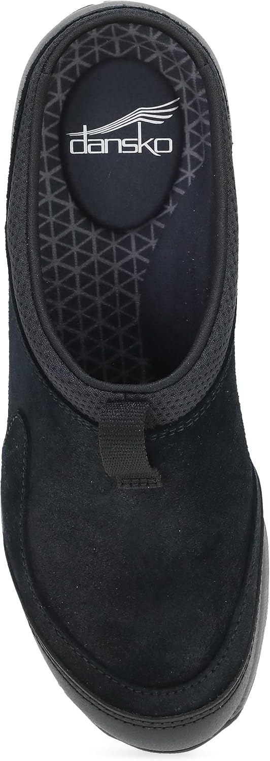 Dansko Pia Women's Leather Slip-On Clog Sneaker — 3M Treated Leather Upper, Removable Arch Support Footbed, Rugged Vibram Outsole