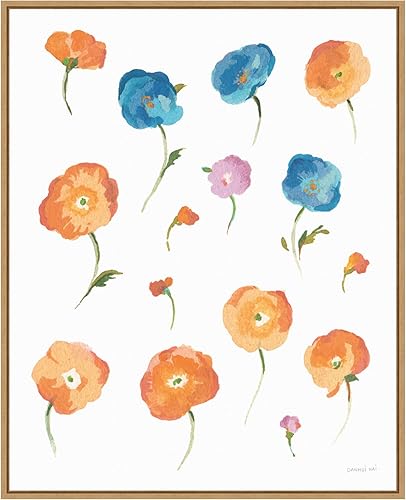 Miniatura 9 de Amanti Art Framed Canvas Wall Art 28x23 Retro Flowers II by Danhui Nai, Framed Wall Art Canvas, Flowers Artwork, Traditional Decor, Medium Poster