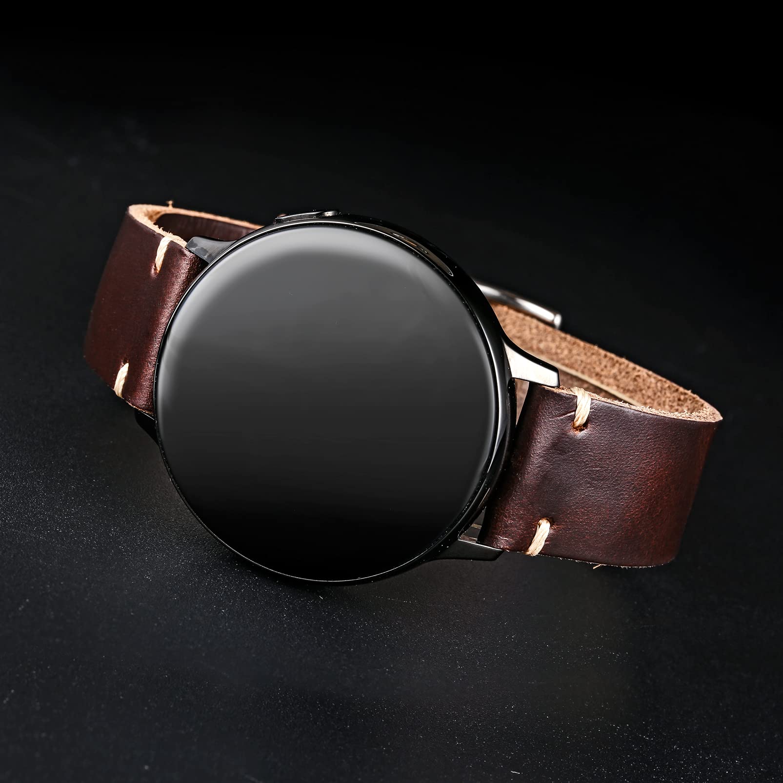Soft Horween Leather Watch Bands for Men 19mm Watch Strap Quick Release Vintage Watch Wrap with Heavy Duty Dust Buckle - Image 3