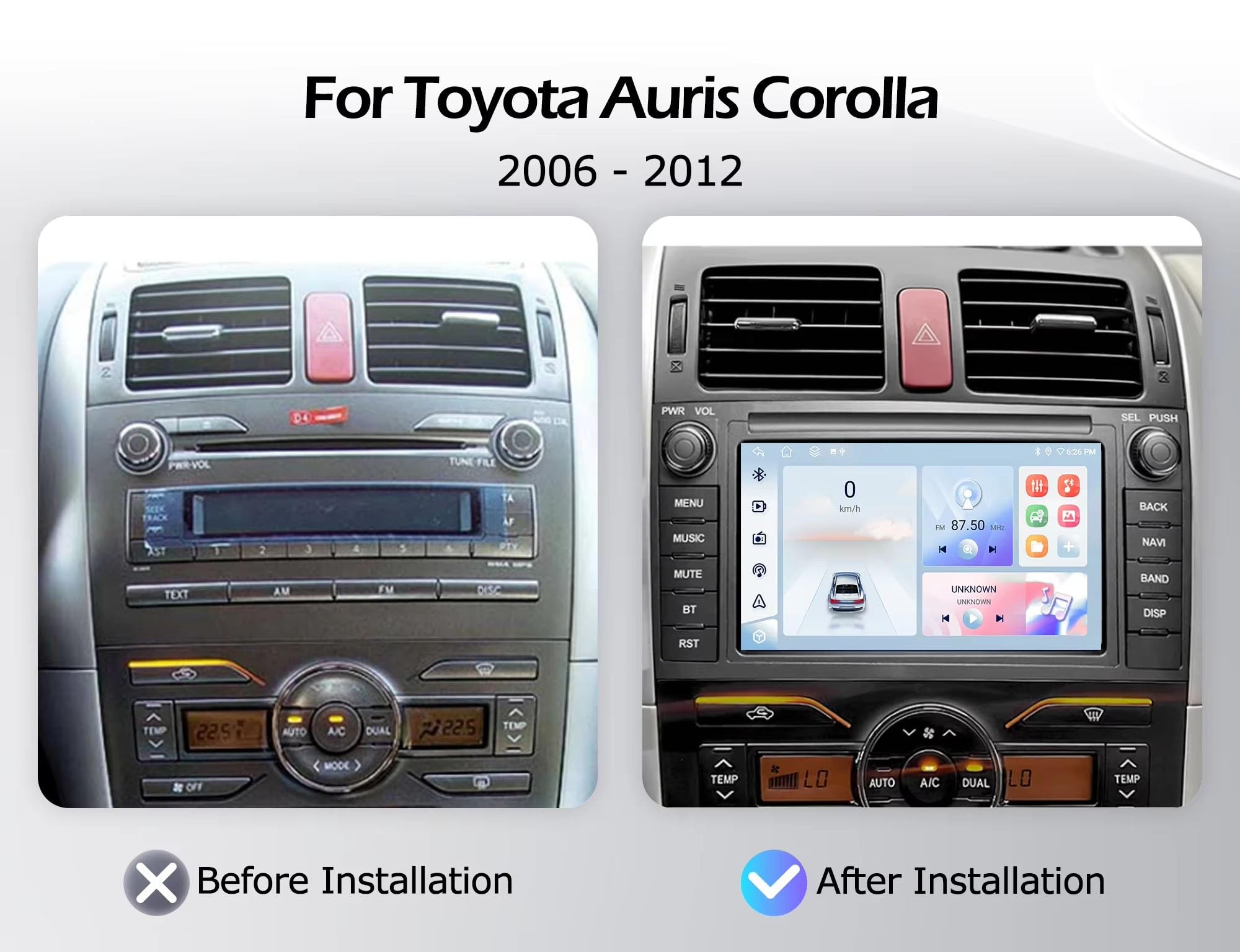 Do Toyota Auris Corolla2006-2012 GPS DSPBluetooth