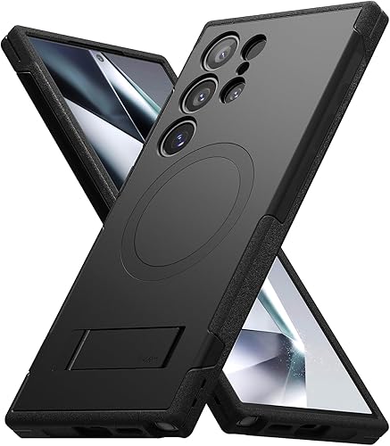 Ringke Alles Compatible with Magsafe Designed for Samsung Galaxy S24 Ultra Case 5G, Protective Case with Stand Powerful Magnetic Cover Precise