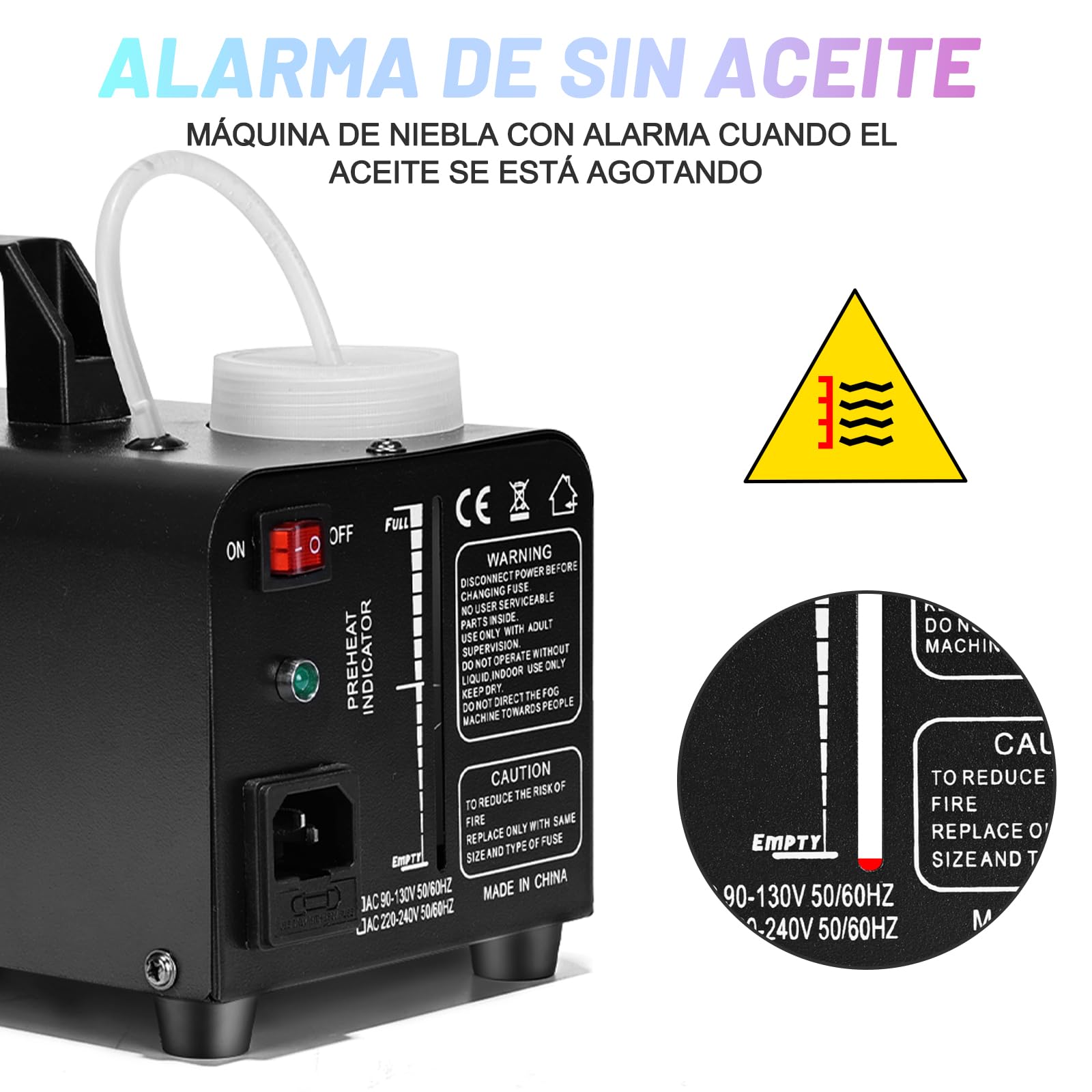 TAKRINK 900W Máquina de Humo Automática con 8 LED 16 Colores RGB Máquina de Niebla con Remoto Inalámbrico Fog Machine Portátil para Fiesta Escenario Discoteca DJ Club Boda