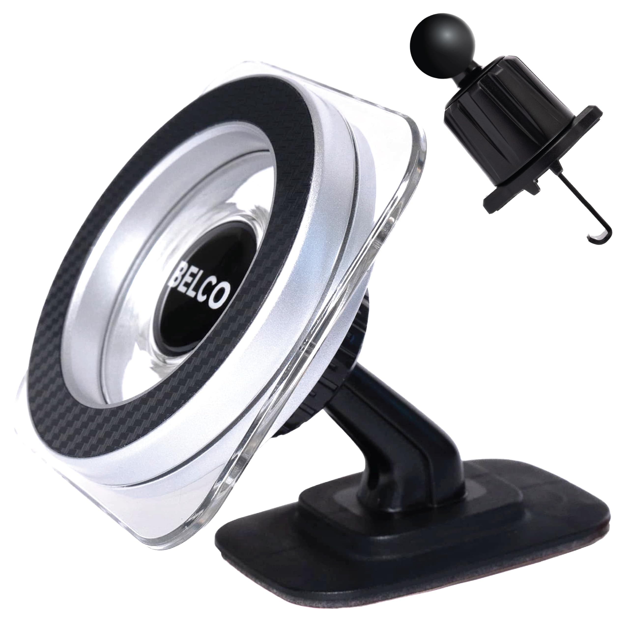 Magnetic Phone Holder for Car Adhesive Car Phone Mount with 360-degree Rotation for Dashboard and Air Vent Compatible