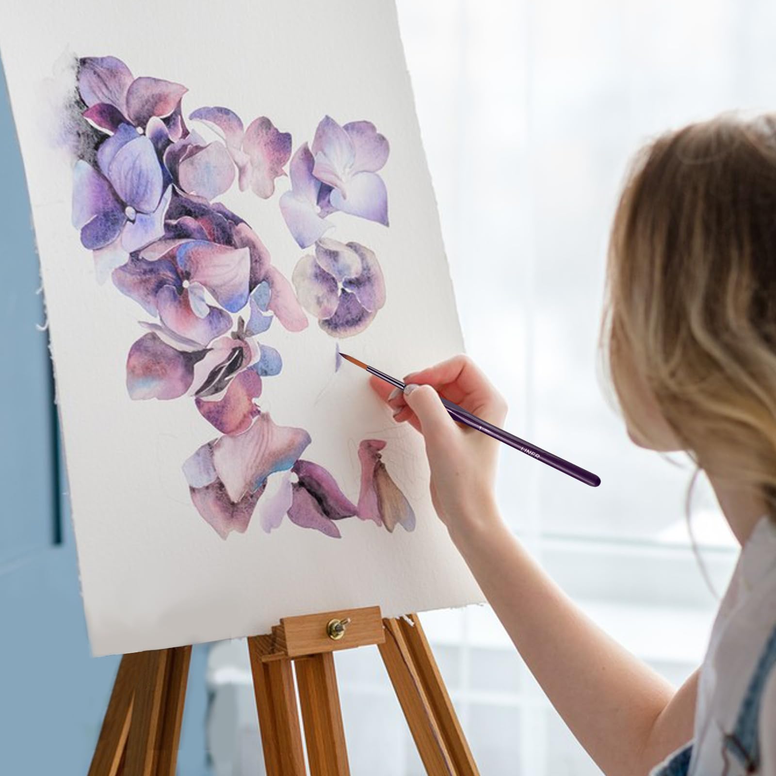 Set 12 Pennelli Professionali Per Pittura - Pennelli Miniatura Con Punta Precisione Per Dettagli E Olio - Foto 3