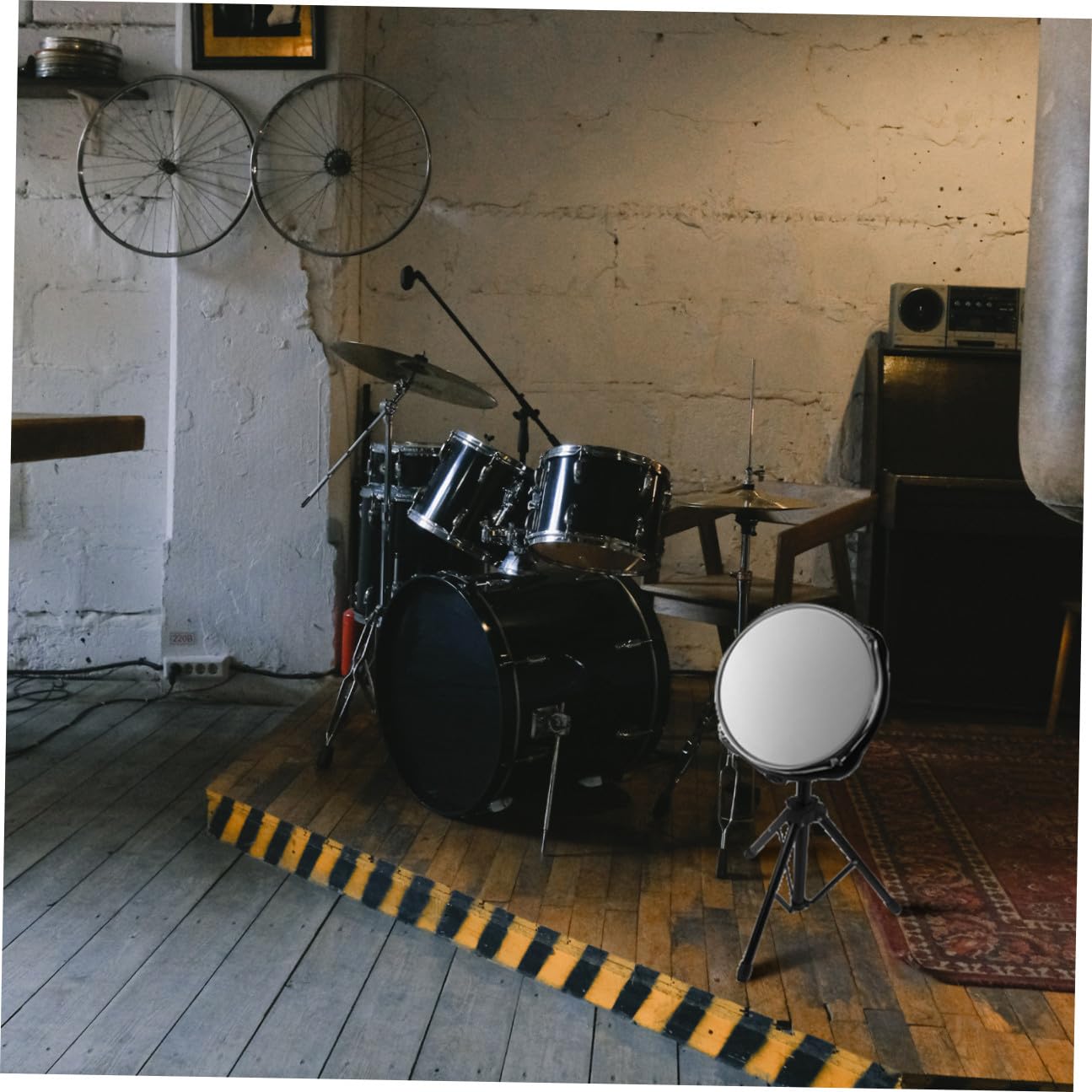 TOYANDONA Pad Riduzione del Volume Allenatore 10 Pollici in Pvc Batteria Bianco e Flessibile per Pratica di Percussioni e Strumenti Musicali