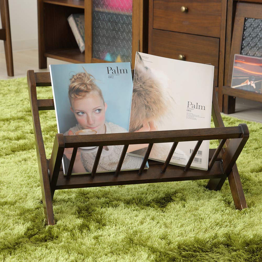 Oliver 木製 雑誌 本ラック 3仕切り Oliver 木製 雑誌 本ラック 3