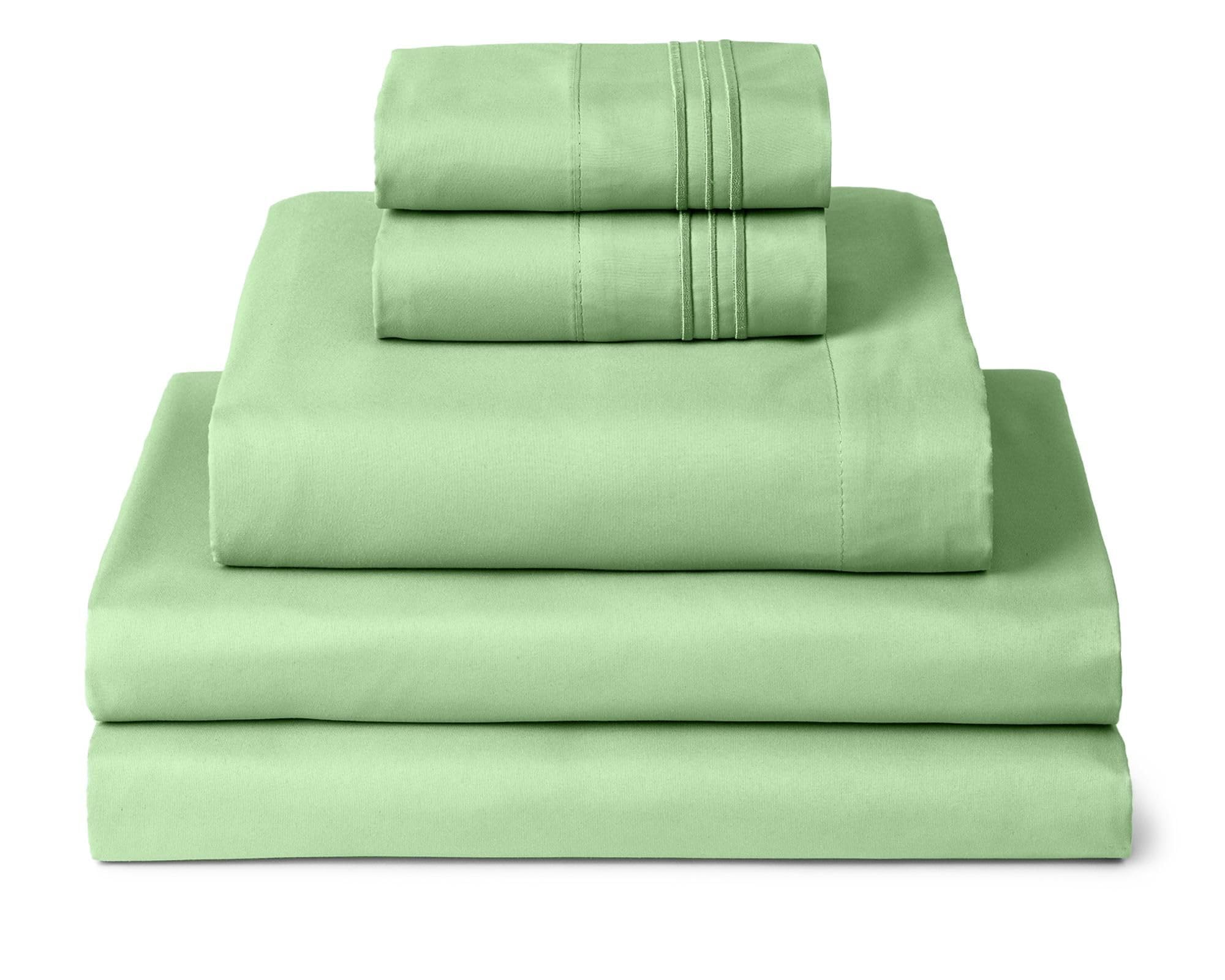 Mellanni Iconic 5-Piece, Ultra Soft Sheet Set (Split King, Pistachio)