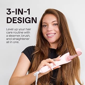 Wavytalk Pro Steam Hair Straightener Brush, Steamline Pro 3 in 1 Straightening Brush, Steam Reduces Damage, Nourishes Hair, and Expedites Straightening