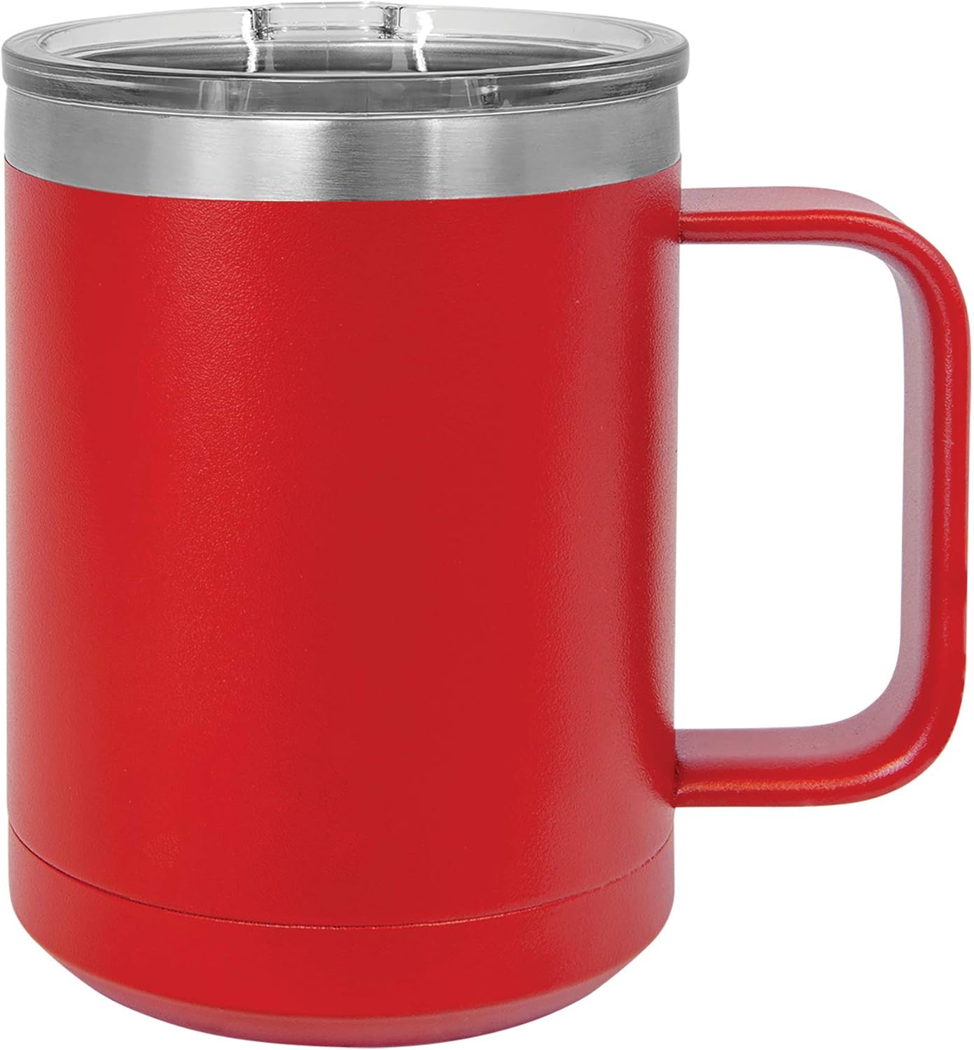Polar Camel 15 oz. Stainless Steel Vacuum Insulated Tea or Coffee Mug with Slider Lid (Red)