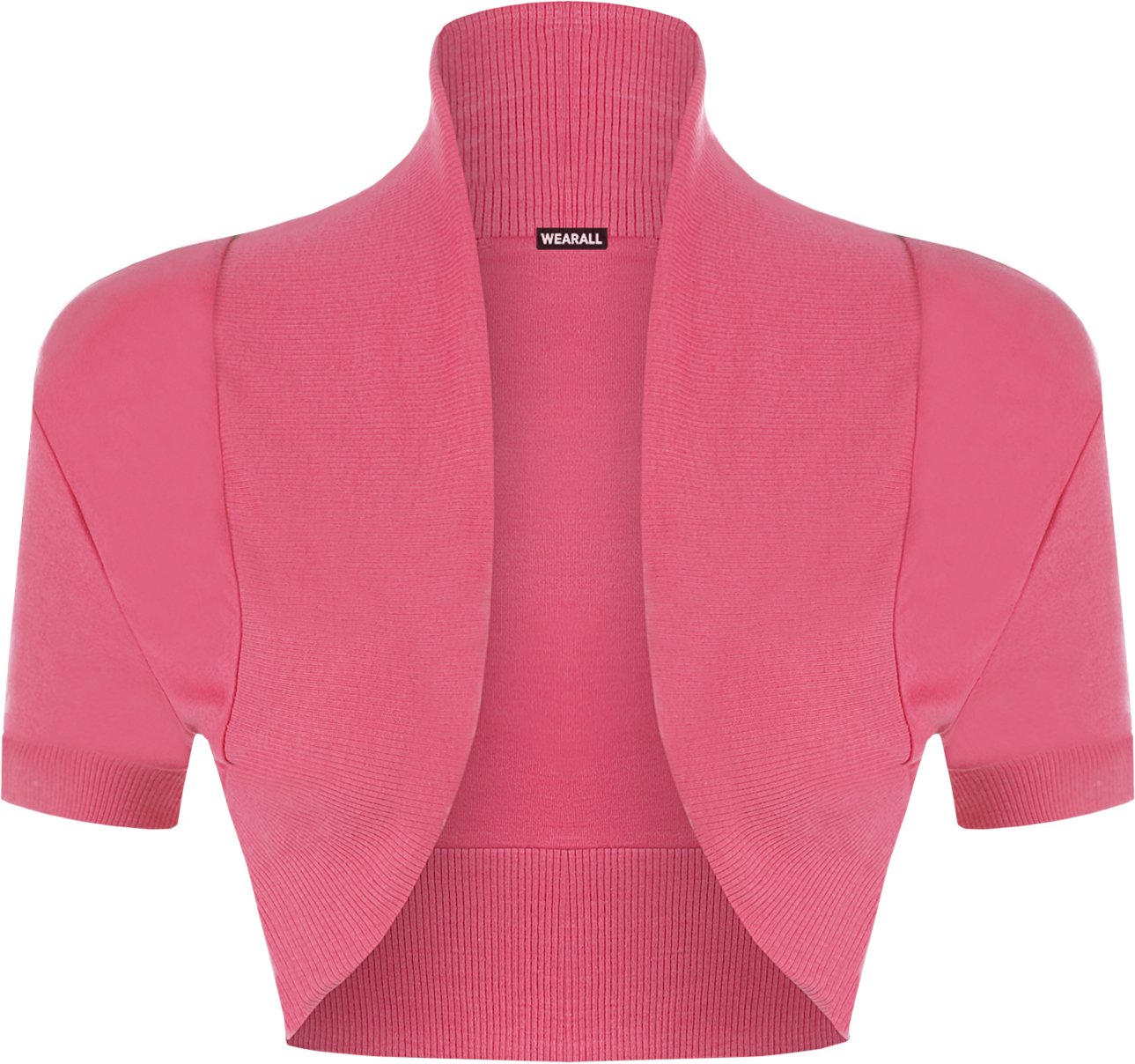Wearall Women's Cerise New Shrug Short Sleeve Bolero Top 12/14