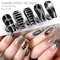 Vista 3 de JERCLITY 24 imanes de ojo de gato para uñas, rectangular, potente y multifuncional, imán de ojo de gato cuboide para ojo de gato, esmalte de gel