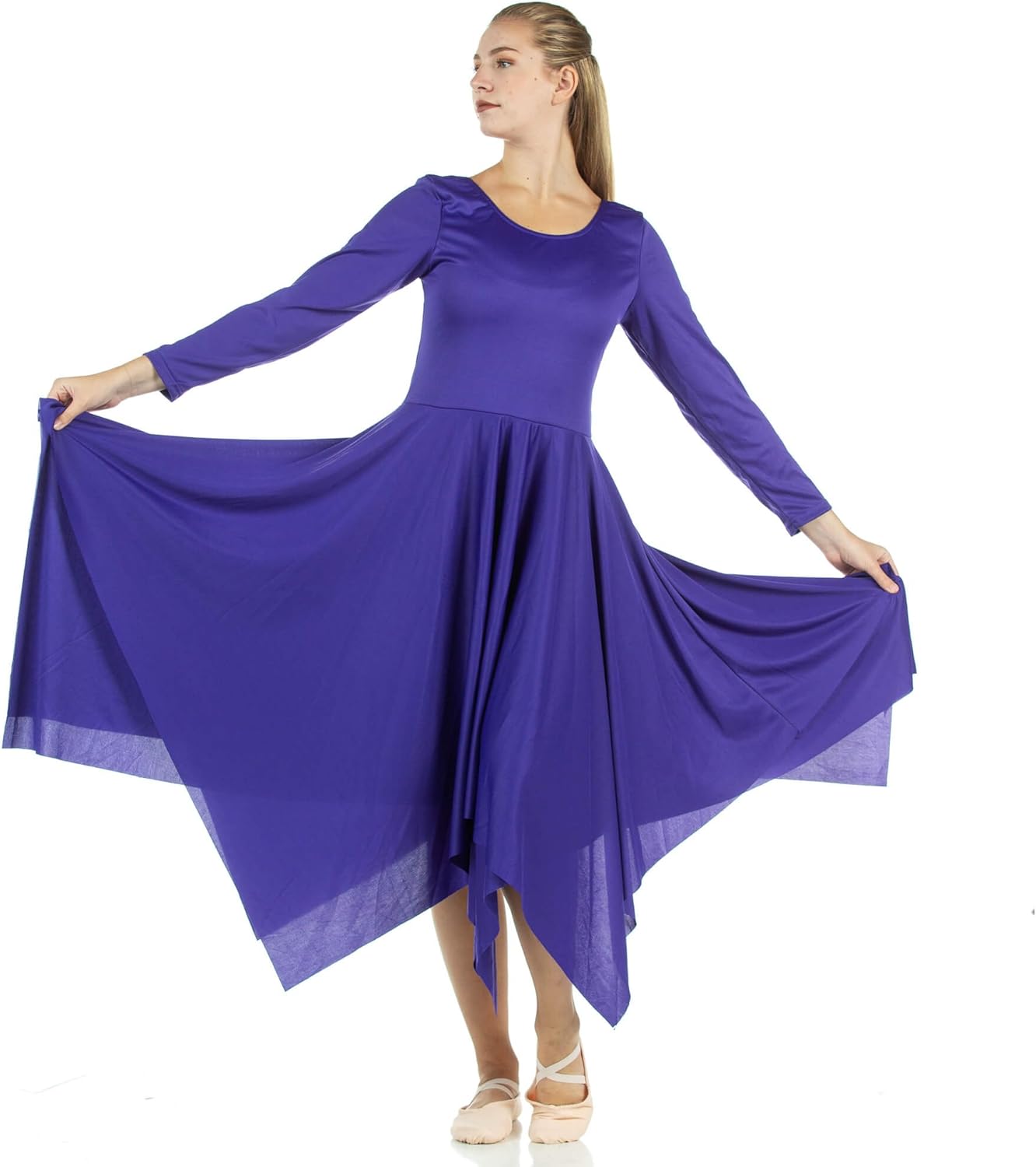 Danzcue Womens Celebration of Spirit Long Sleeve Dance Dress - Image 2