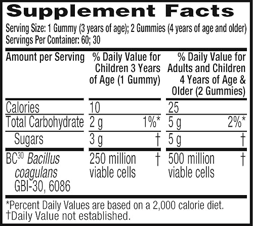 Miniatura 3 de Digestive Advantage Gomitas probióticas previenen gases ocasionales, hinchazón y diarrea para la salud digestiva e inmunológica, 60 unidades