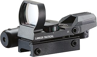 Lancer Tactical Multi Reticle Full Metal Red & Green Dot Open Tubeless Reflex Airsoft Scope Sight - Lancer Tactical