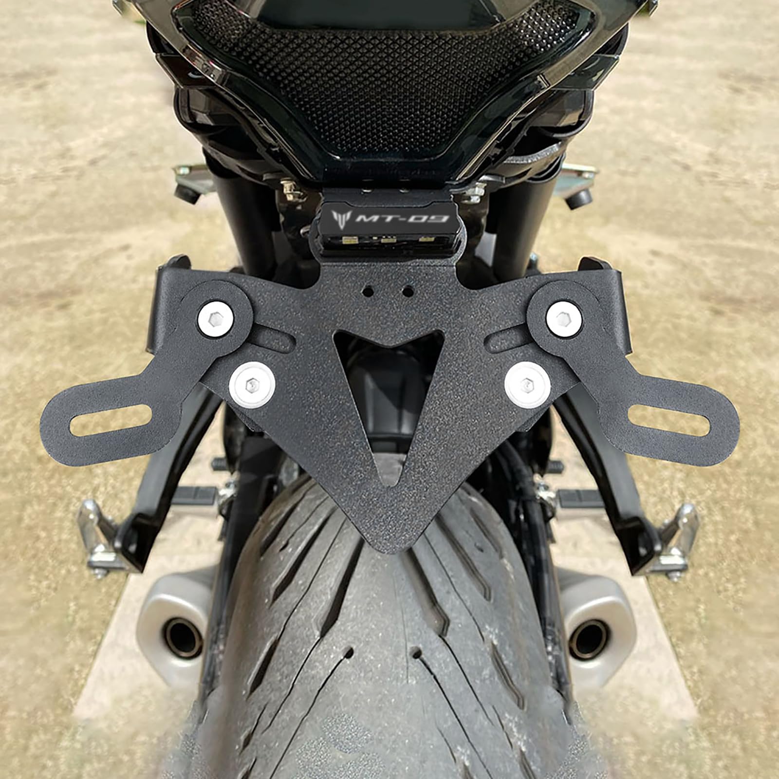Moto Portamatriculas Soporte de Matrículas Fender Eliminator Negro para MT09 MT-09 2021-2023