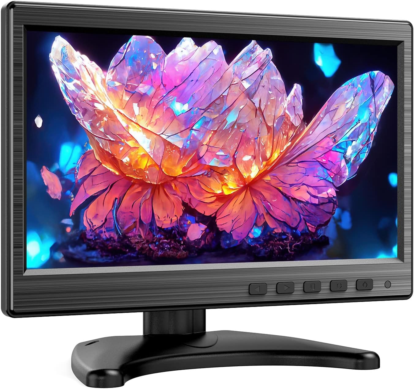 Miktver 10.1 inch Security Monitor, 1024x600 LCD Small Video Monitors with HDMI VGA BNC RCA Interfaces Mini NVR CCTV Monitor for Home, Office, Warehouse Surveillance