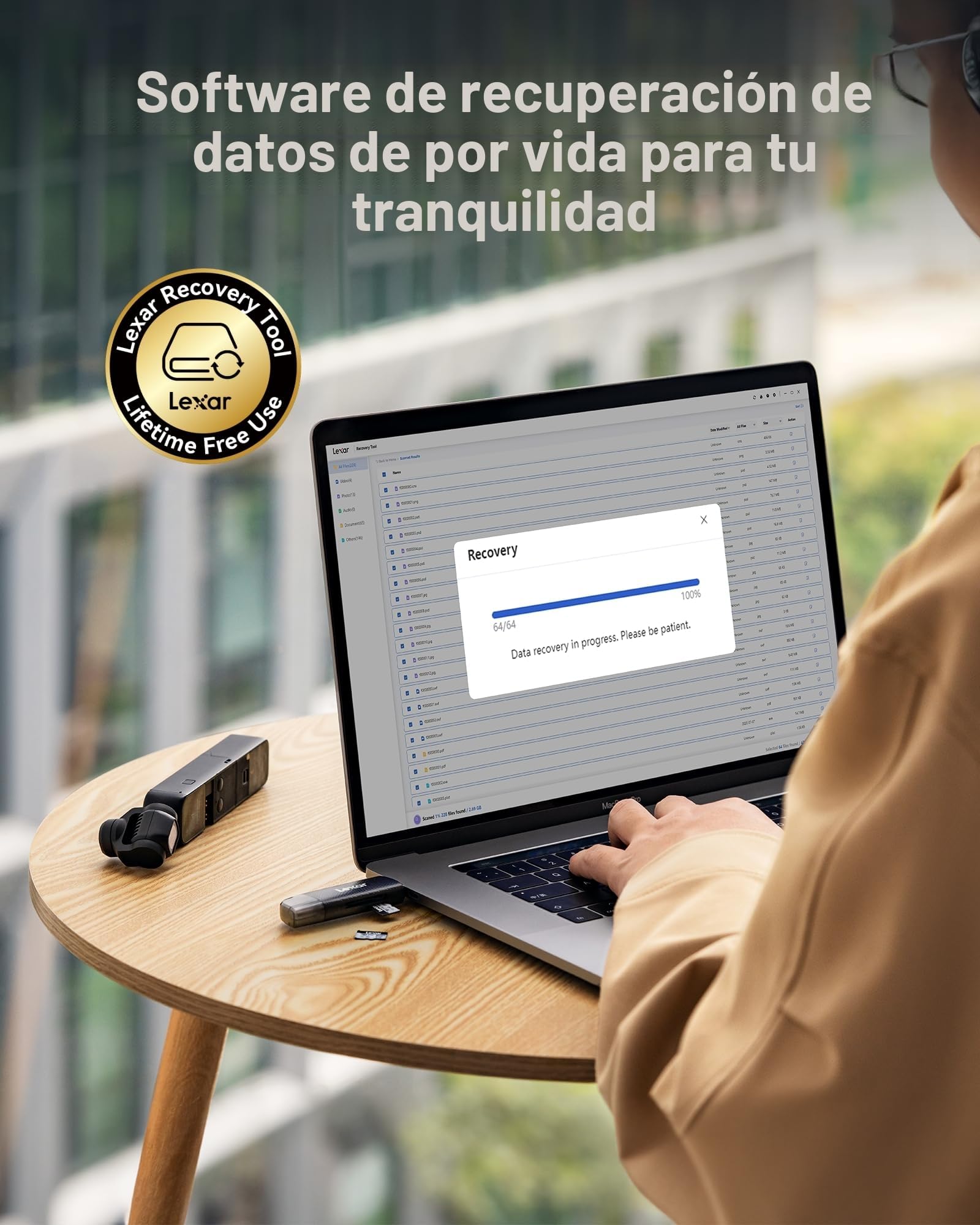 Lexar Silver Plus - Tarjeta Micro SD de 256 GB de hasta 205 MB/s, Tarjeta de Memoria Flash MicroSDXC UHS-I con Adaptador, C10, U3, A2, V30, Full HD, 4K UHD, Tarjeta TF de Alta Velocidad para dron