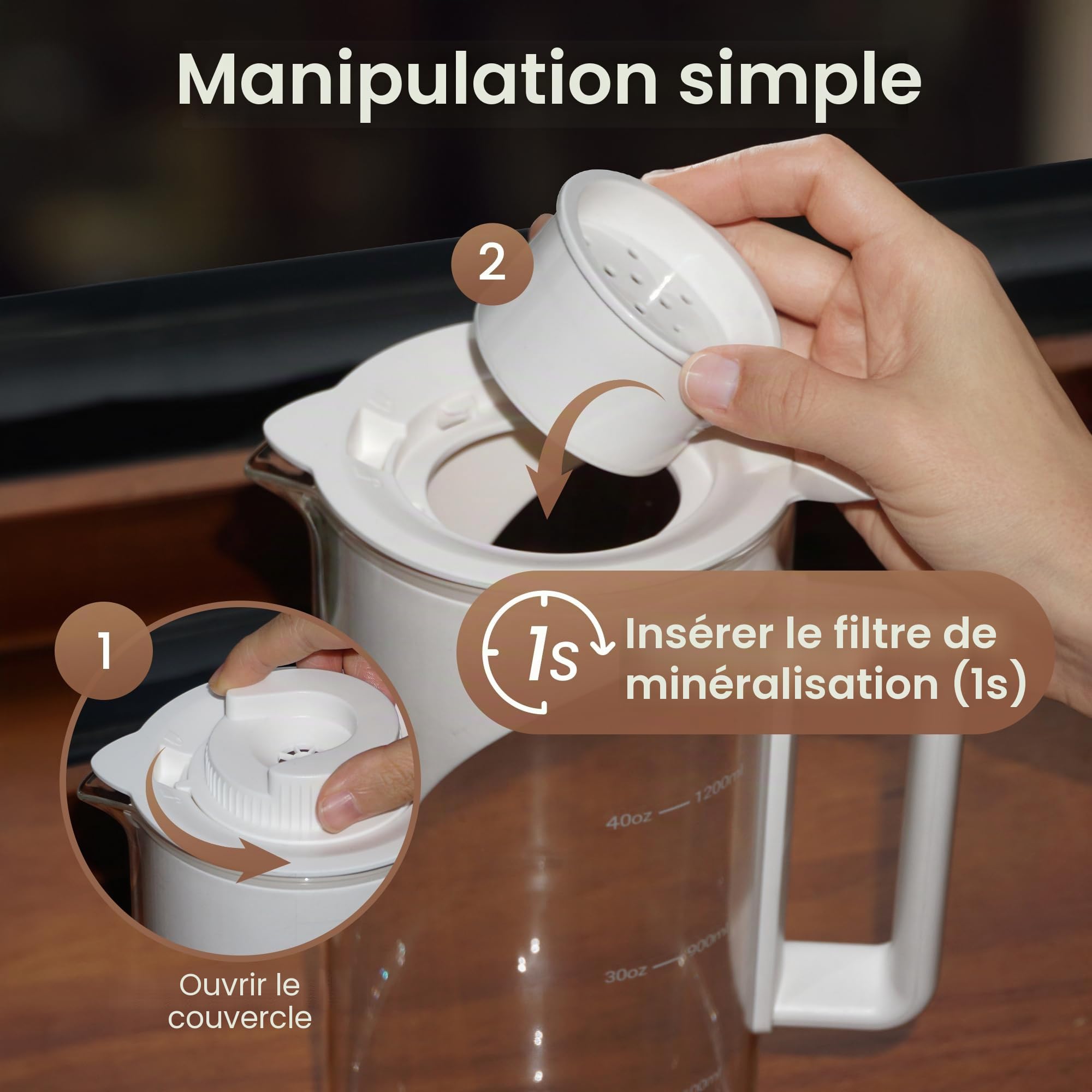 Ecoviva Pack Double de Filtres de Reminéralisation – Filtre de Traitement Alcalin pour Systèmes d'Osmose Inverse, Augmente le pH et la Teneur en Minéraux pour une Eau Potable Pure