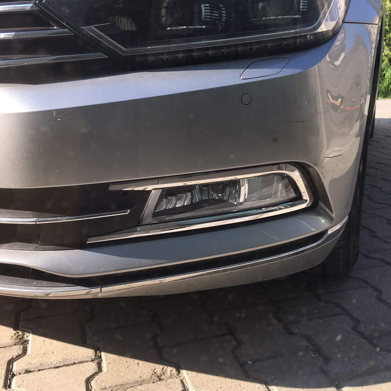 PASSAT B8 chromowana osłona ramki lamp przeciwmgielnych ze stali nierdzewnej, 2 sztuki (2014-2017)