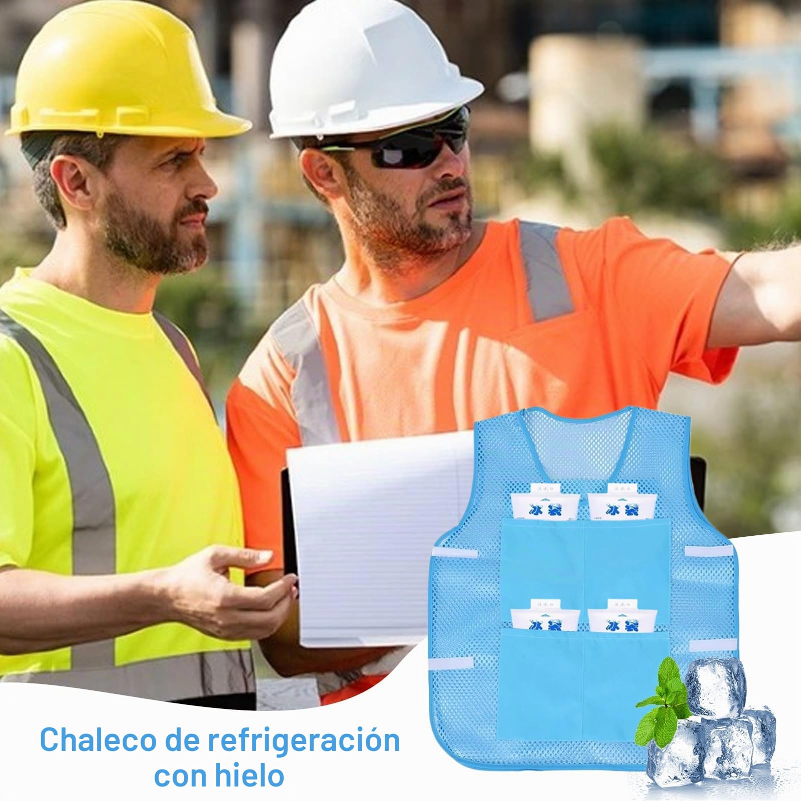 Chalecos refrigerantes, chaleco frío portátil unisex para adultos, ropa fría personal para trabajadores, deportes, viajes, día al aire libre, padre y papá