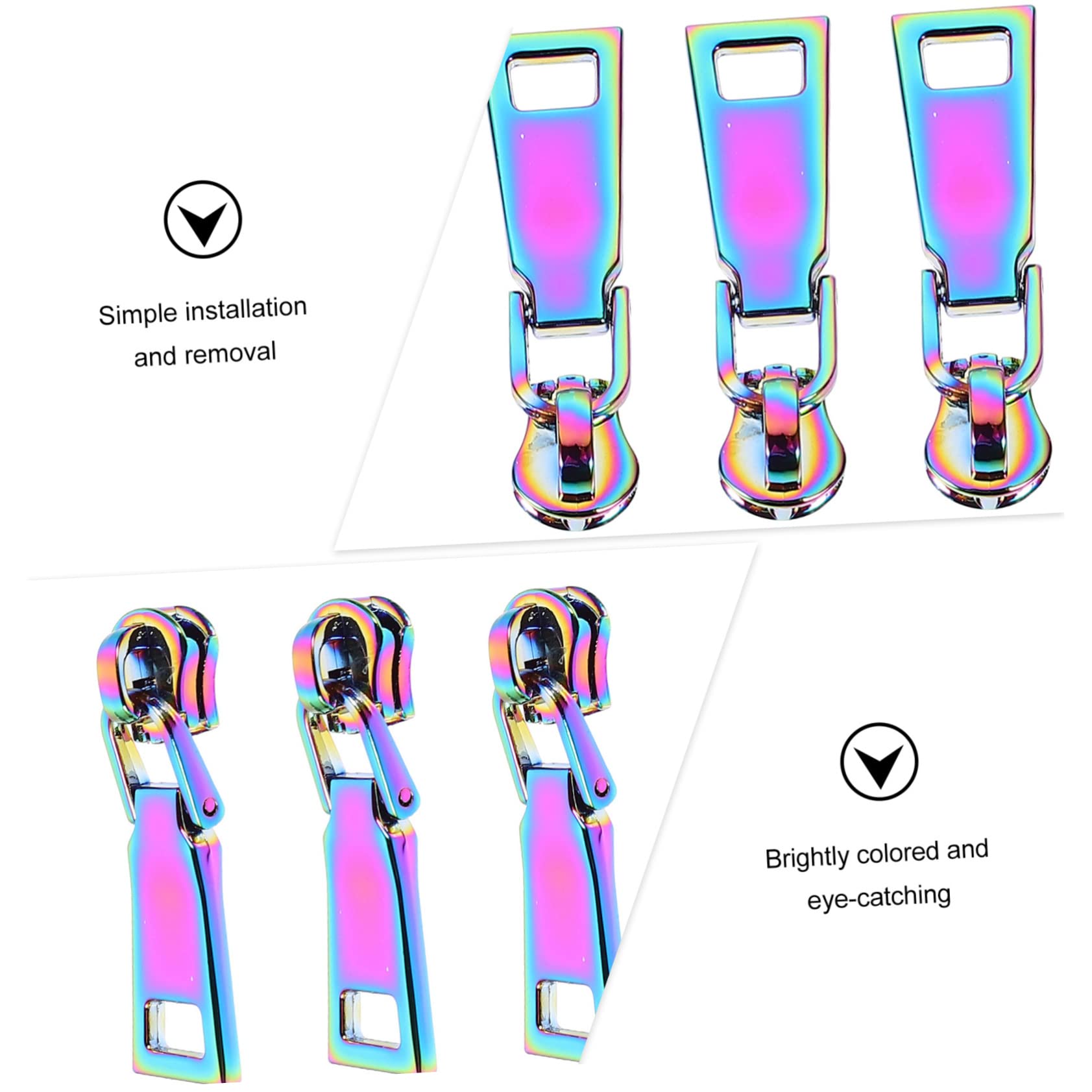 NUOBESTY 30piezas Coloridos Tiradores De Cremallera Para Ropa y Mochilas Accesorios De Reemplazo Prácticos Para Zippers