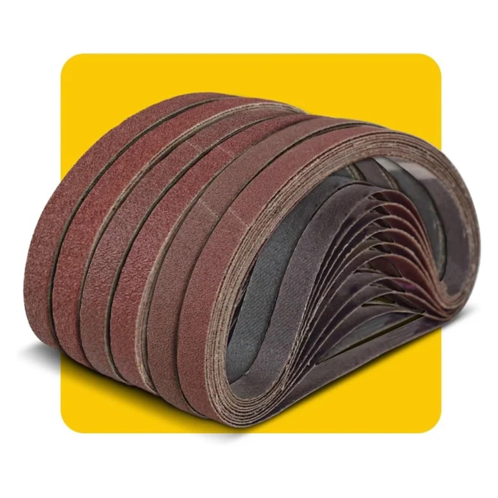 Schleifbänder 1/2 x 18 Zoll Schleifbandset, 60-teilige Packung (40/60/80/120/150/240 Stück, je 10 Streifen), Aluminiumoxid-Schleifband, geeignet für