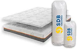 Kit Colchão de Molas Ensacadas e Pillow Top Casal D33 SDB Colchões