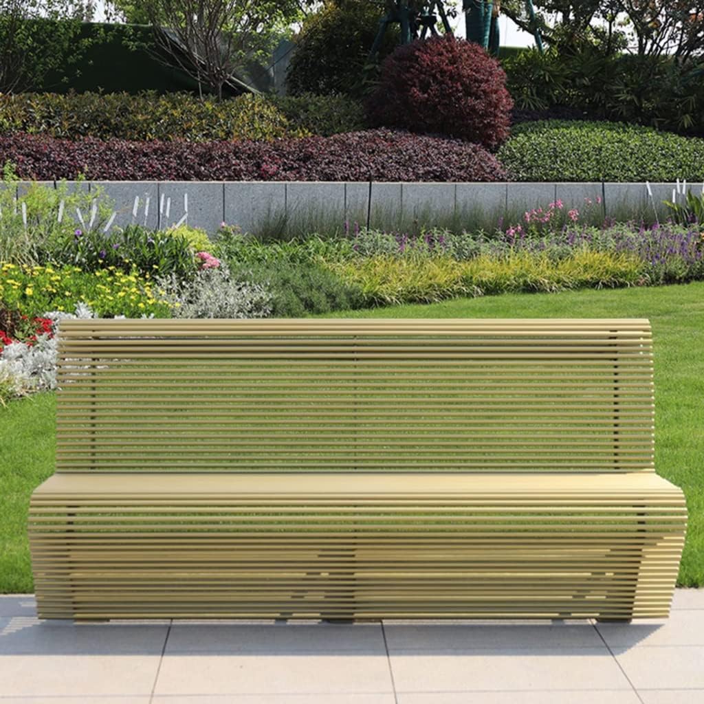 Outdoor Bench,Zinc Alloy Park Chair Home Garden Leisure Community Seat Commercial Backrest Rest Benches for Outdoors