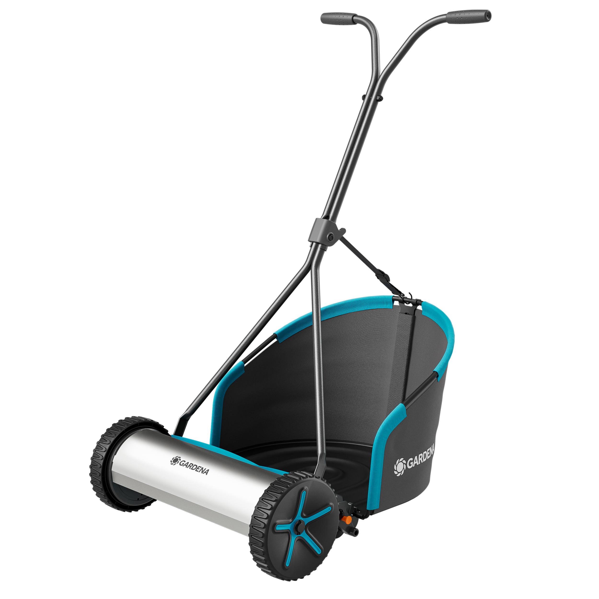 Gardena Manual Push Lawnmower Plus 400 Cylinder Lawnmowers: English Lawn, 40 cm cutting width, Cordless, With grass box, For lawns up to 250 m² (11765-20)