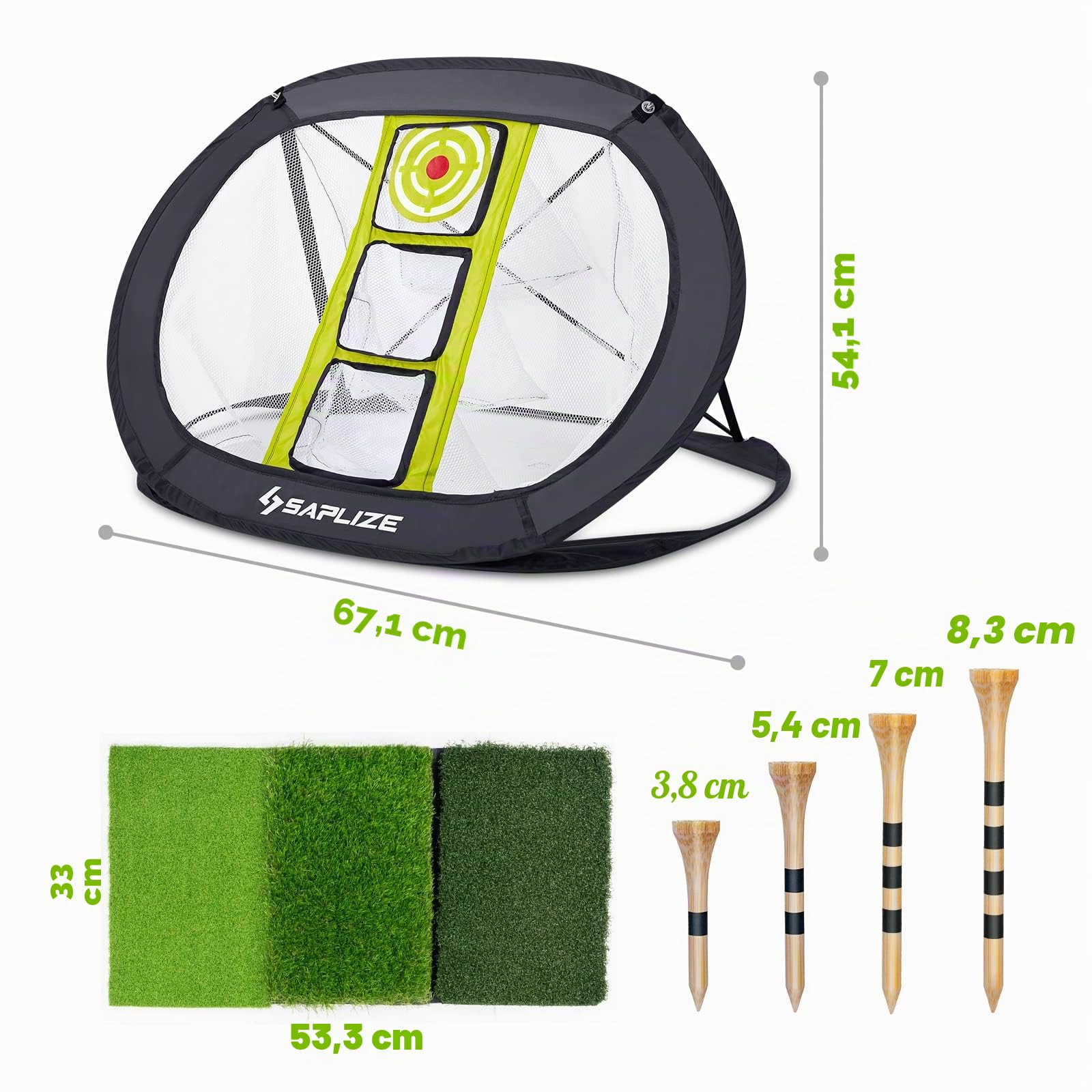 SAPLIZE Ultra-stabiles Golf Chipping Net, Indoor/Outdoor Golfziel Zubehör für Hinterhof Genauigkeit und Swing-Übung, Golf Geschenke für Männer, Momen, Dad, Kinder, Jungen, Jugend und Golfer