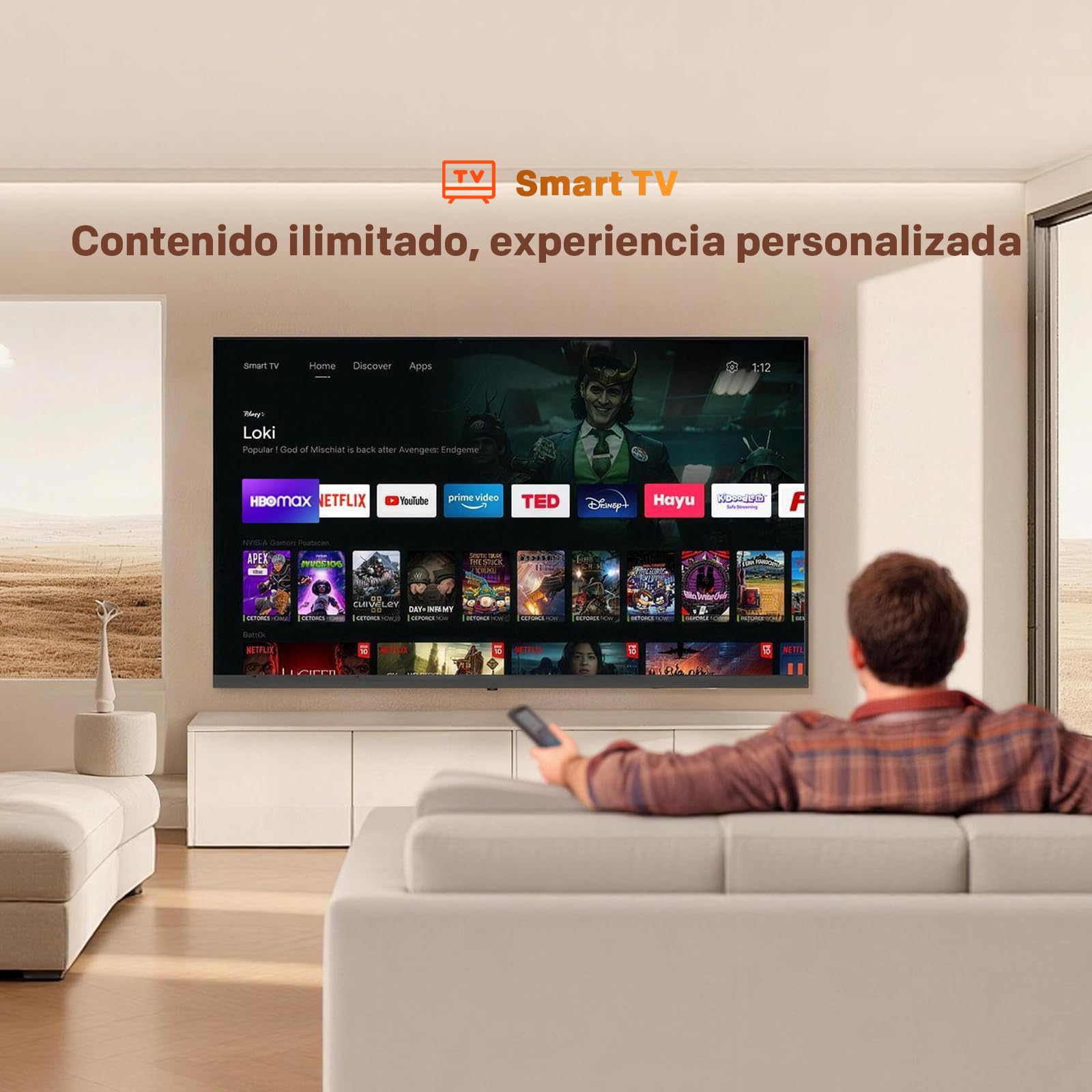 coocaa Smart TV 32 Pulgadas QLED 32CTQH38Z, 1.5GB RAM, Modelo 2026, Televisor HD Ready con Netflix, Prime Video, Youtube, Disney+, Dolby Audio, HDR10, Triple Tuner (DVB-T2/C/S2), HDMI 2.1, Bluetooth