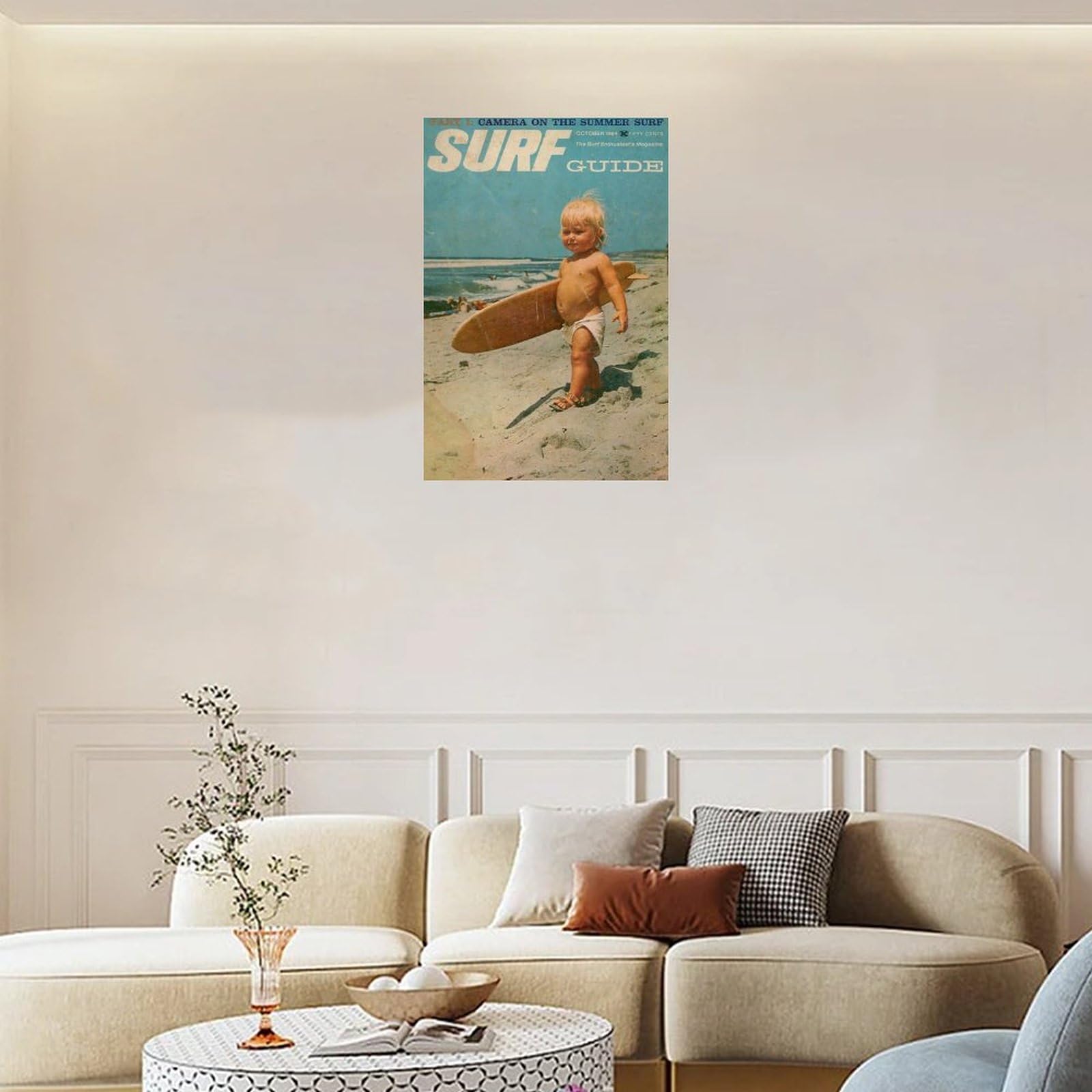 Amazon.com: NIKZ Vintage Surf Poster, Canvas Wall Art, 12L