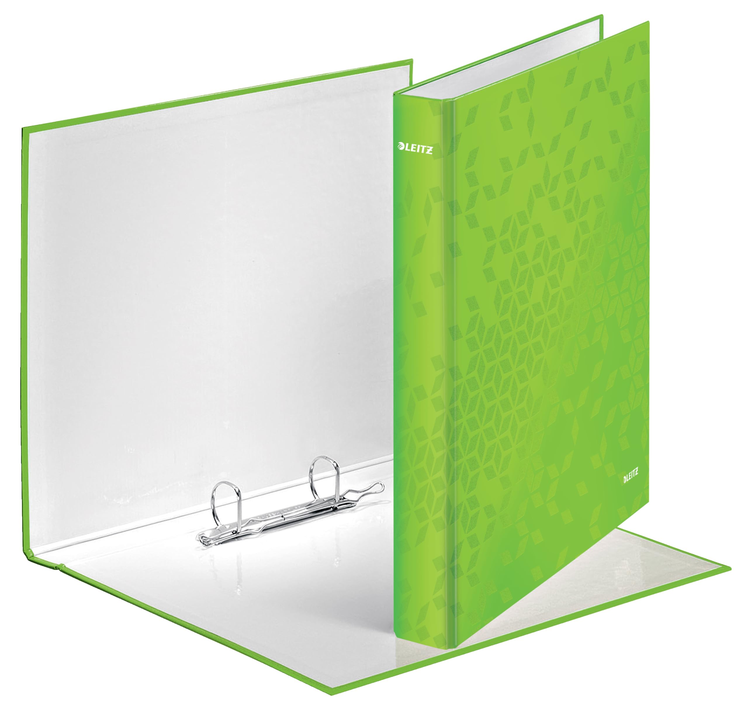 Leitz Wow - Raccoglitore ad anelli, formato A4, 25 mm, confezione da 10, colore: Verde