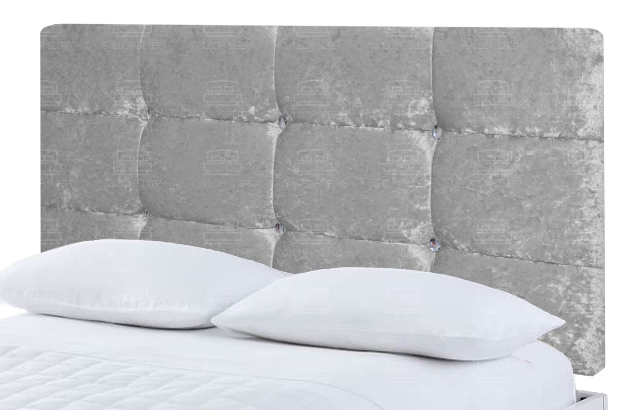 Roma Crush Velvet Headboard For Divan Bed Bedroom Furniture King