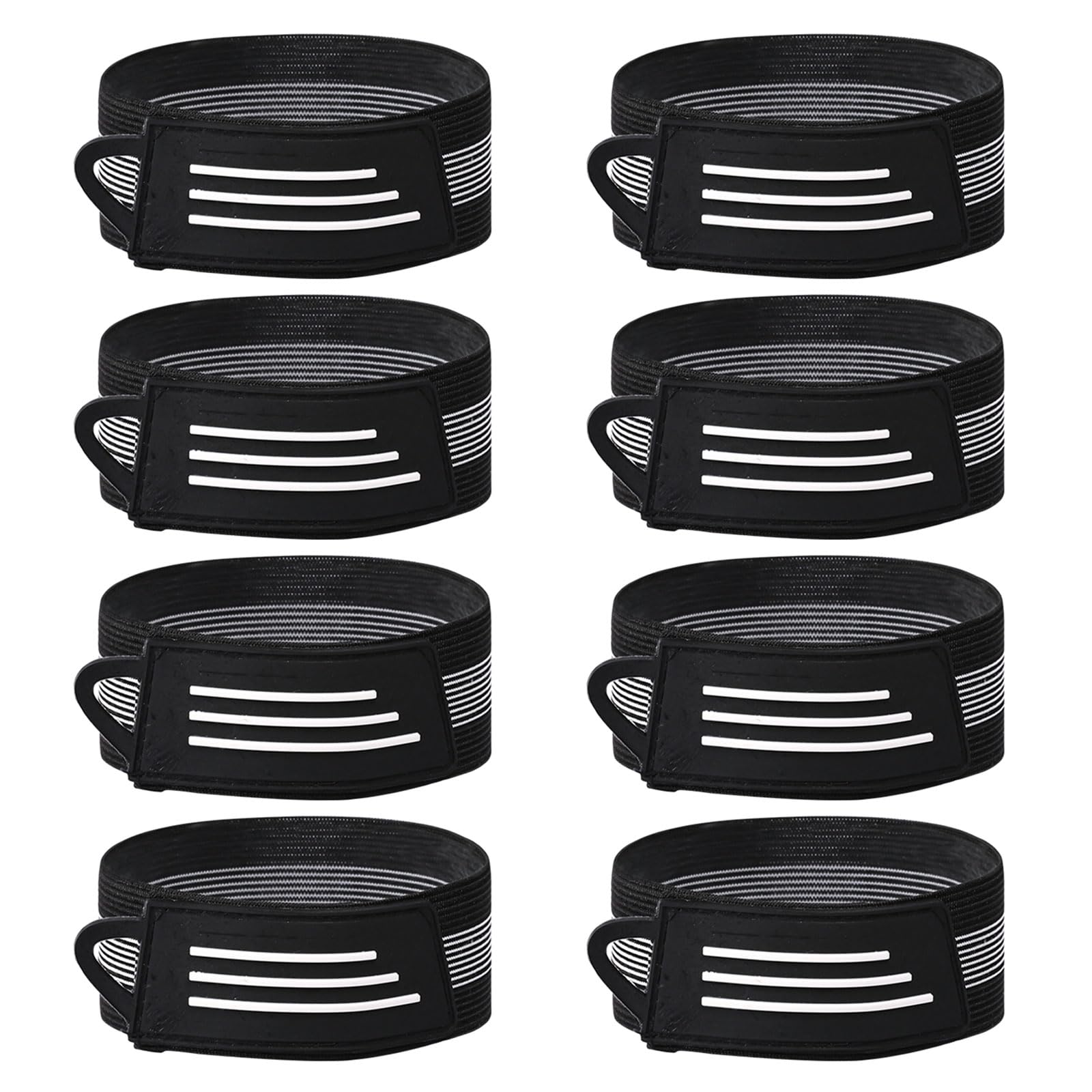 Uitndvyte 8pcs Elastic Bicycles Ankle Leg Strap Cycling Ankle Fastening Belt Pants Clip Band for Joggings Cycling Climbing Camping