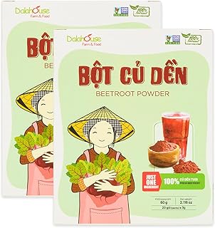 DalaHouse 100% Freeze-Dried Beetroot Powder, Natural Nitric Oxide Support, Clean Energy Boost for Smoothies & Pre-Workout Drinks (20 Sachets x 2.1 oz) - Pack of 2