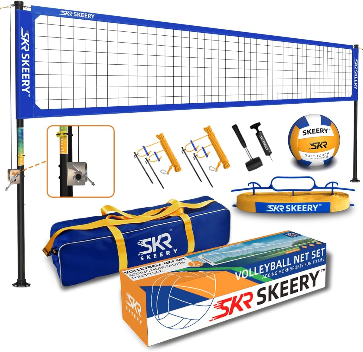 Outdoor Heavy Duty Volleyball Net Set
