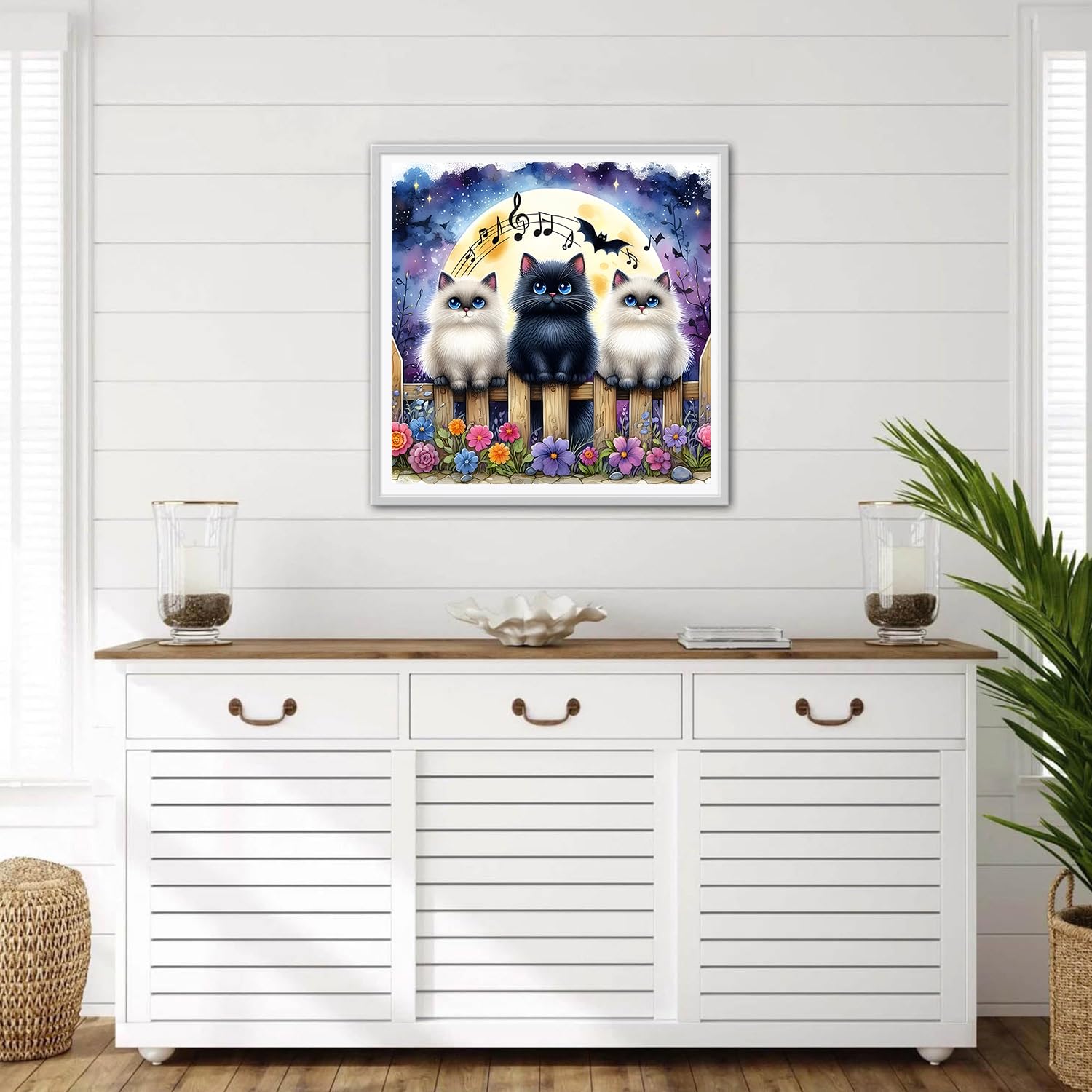 XIATIAN Diamond Painting voor volwassenen, diamond painting foto's, 5D Diamond Painting, kat, doe-het-zelf, kristalkunst, borduurwerk, kruissteek, fotoset voor wanddecoratie, 30 x 40 cm