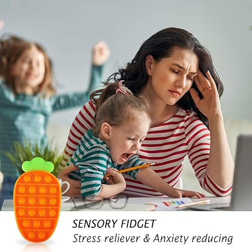 Miniatura 2 de Pop It Fidget Toys - Juguete sensorial fidget para alivio de la ansiedad, estrés, autismo, necesidades especiales suministros para maestros de