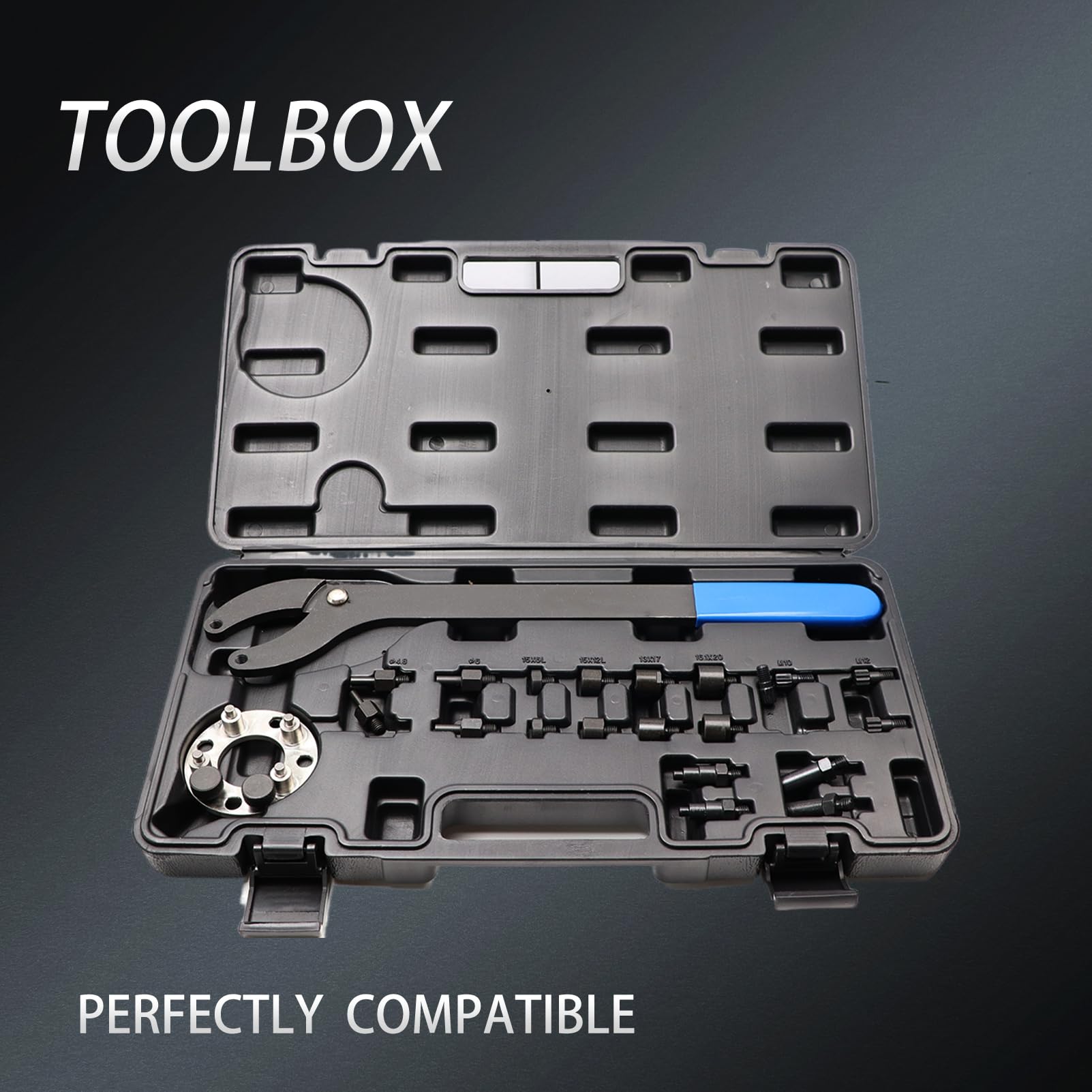 Clé de Contre-Maintien Support de poulie de Vilebrequin T10172A Outils de Maintien de poulie Contre-Support Compatible avec extracteur d'arbre de Transmission T10554
