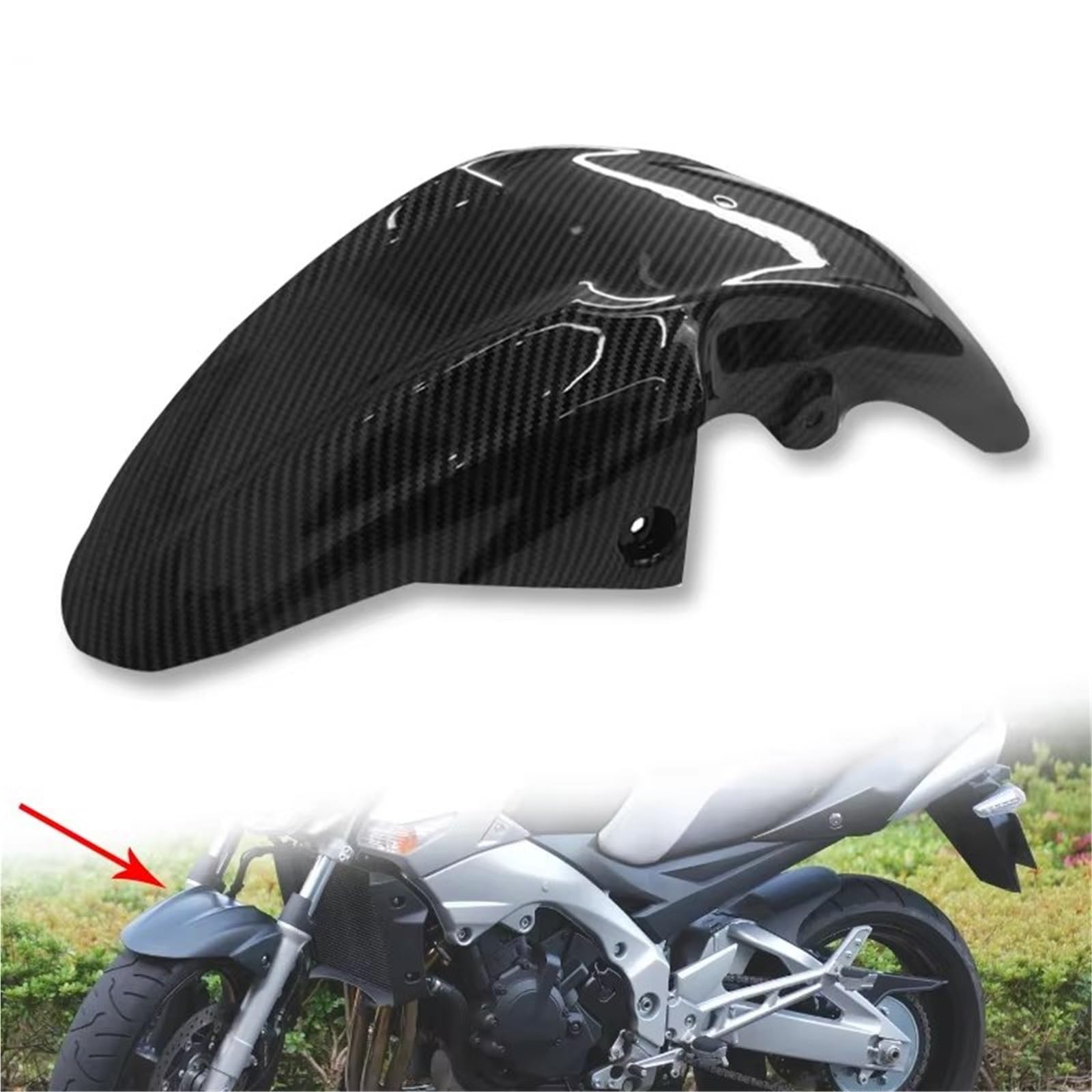 Moto Salpicaduras Guardabarros Para Suzuki Para BK600 Para BK400 Para GSR 400 Para GSR 600 Accesorios Salpicaduras Ruedas Motocicleta Guardabarros Delantero(Carbon Fiber Look)