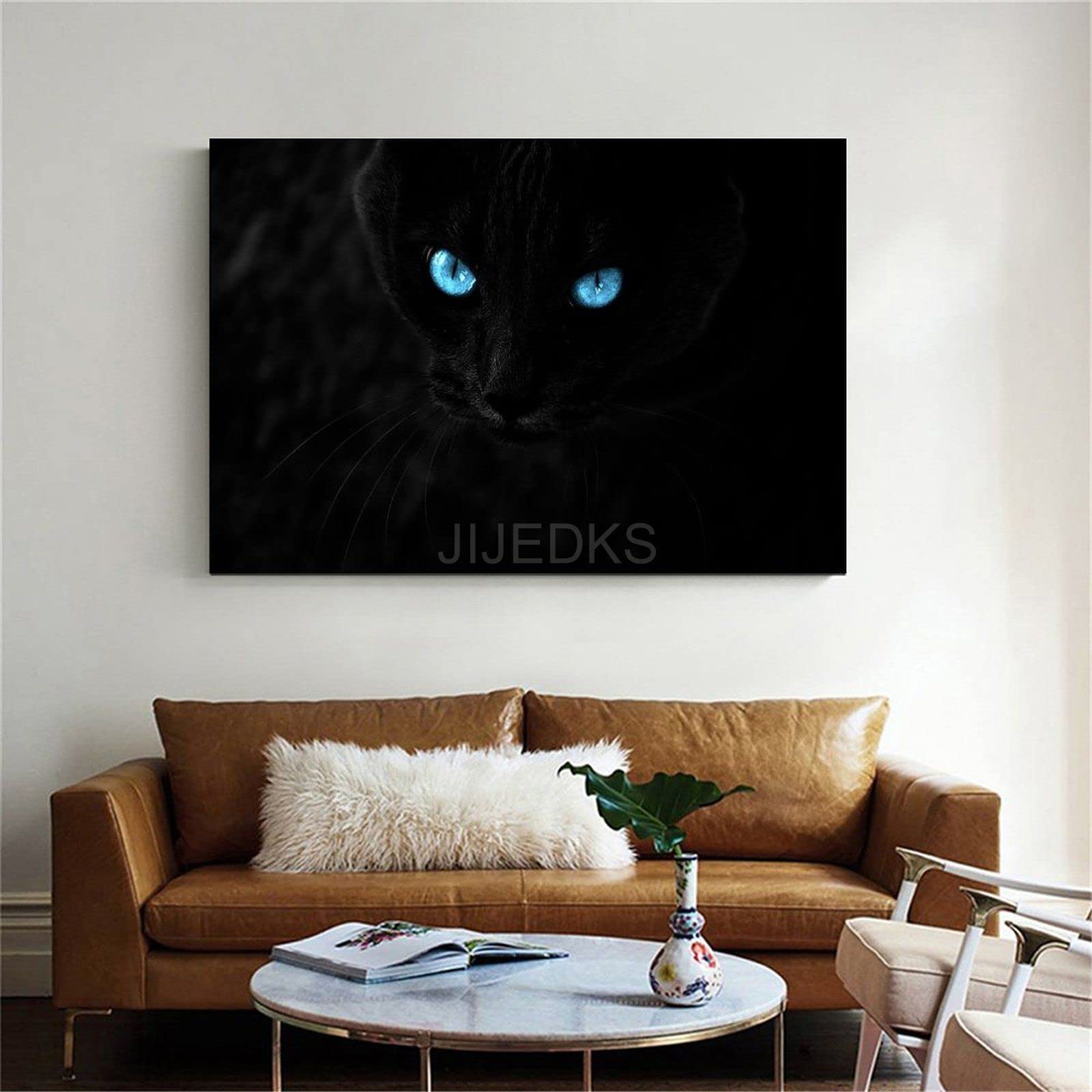 Hamduker Garden - Poster da parete con gatti neri, divertenti, stile