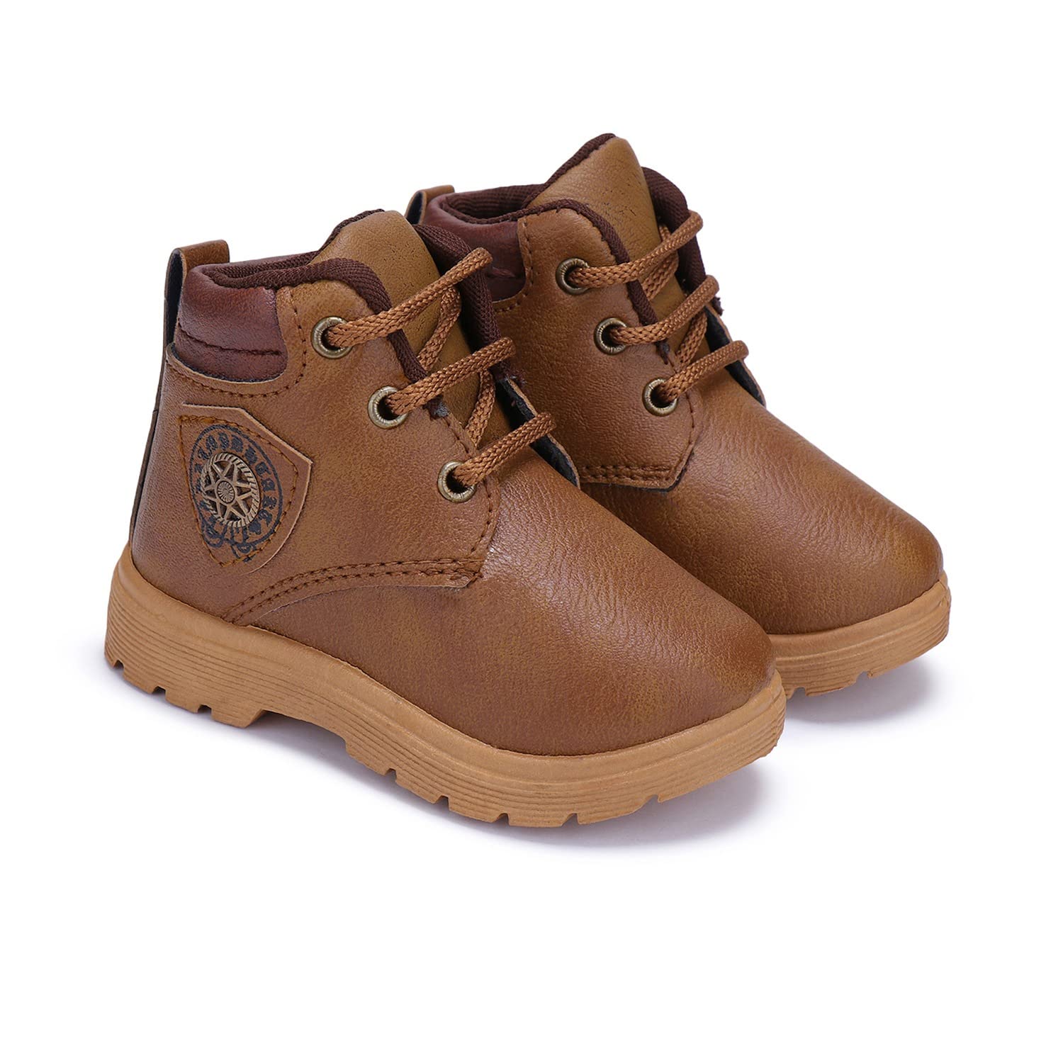 Lightweight Boats Shoes Sole | Comfortable Outdoor, Casual, Walking, Gym, Training, Trekking and Hiking Shoes for Boys (BB)-1918-10C Brown-image-17