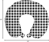 Vista 200 de Lunarable Teal Travel Pillow Neck Rest, Aquatic Fauna Theme Hand Drawn Style Various Starfish in Blue Shades, Memory Foam Traveling Accessory for