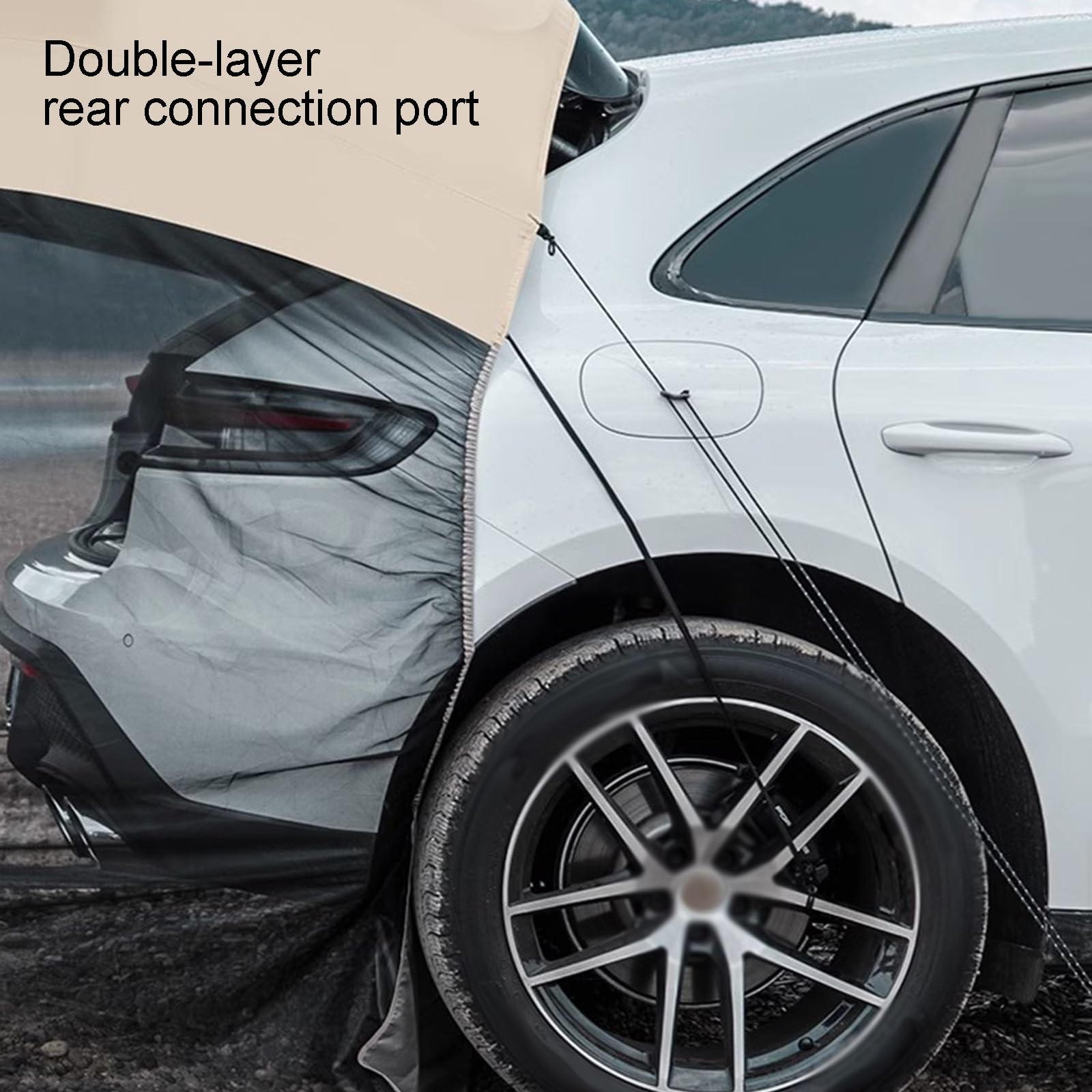 Toldo Coche, Toldo Caravana, Toldo Furgoneta Camper, Toldo Furgoneta Portátil, Ventilación con Mosquitera, for Acampar al Aire Libre, Fácil Instalación